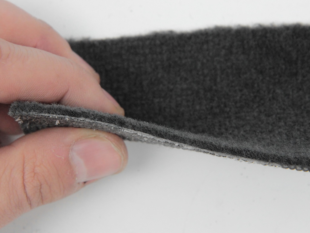 Автомобильный ковролин на тканевой основе темно-серый, ширина 1.70м., Бельгия детальная фотка