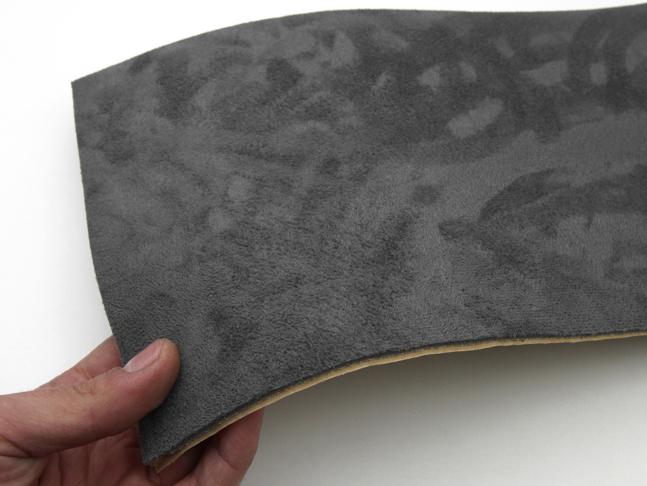 Автотканина самоклейка Антара, колір темно-сірий, на поролоні та сітці, товщина 4мм, лист, Туреччина детальна фотка