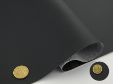 Автомобільний кожзам K211 чорний, на тканинній основі, ширина 150см анонс фото