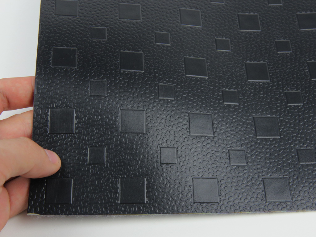 Автолинолеум черный (квадрат мозаика), ширина 1.8 м, линолеум автомобильный, Турция детальная фотка