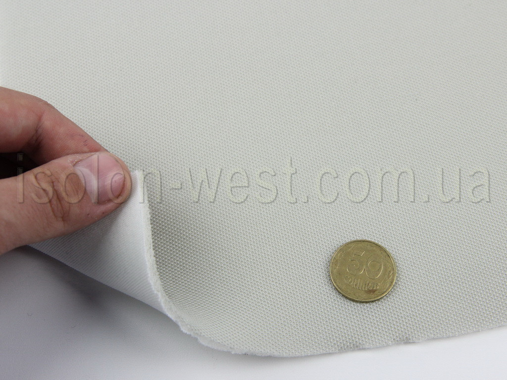 Ткань авто потолочная светло-серая (текстура сетка) RASEL 36, на поролоне 3 мм с сеткой, ширина 1.70м (Турция) детальная фотка