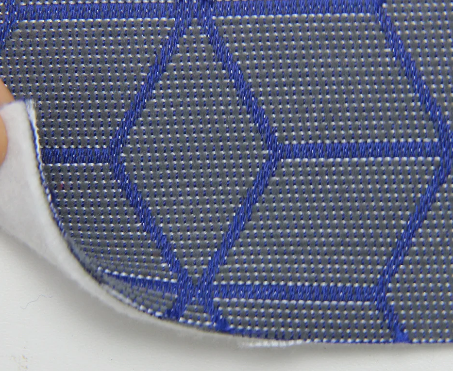 Автотканина оригінальна для центру сидінь (сіро-синя 7628/1), основа на повсті, товщина 3 мм, ширина 140см детальна фотка