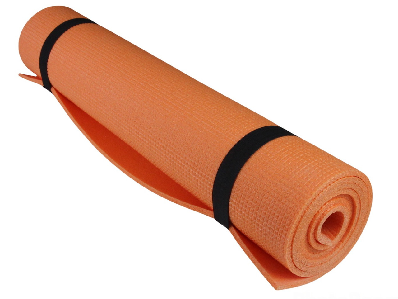 Килимок для фітнесу та йоги AEROBICA 5, помаранчевий, рулонний, товщина 5мм, ширина 120см детальна фотка