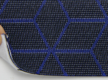 Автотканина оригінальна для центру сидінь (темно-синя 7628), основа на повсті, товщина 3 мм, ширина 140см анонс фото