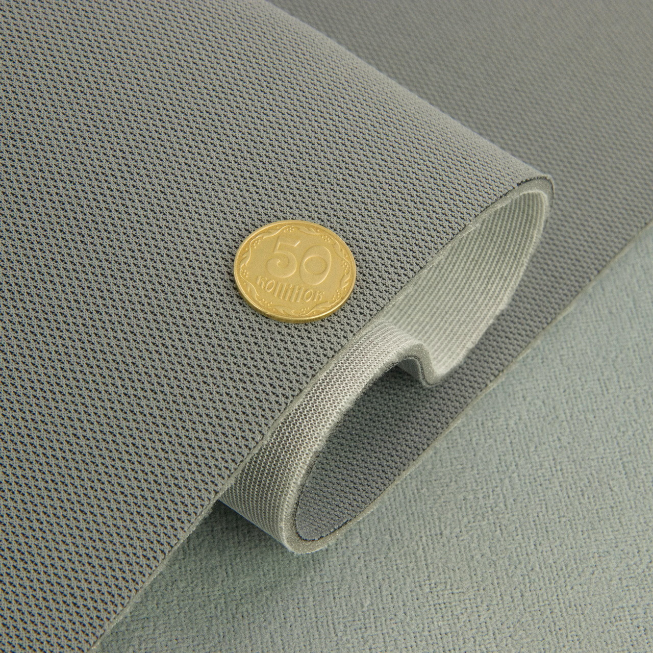 Автоткань потолочная ARES-205, цвет мокрый асфальт, на поролоне с сеткой, толщина 3мм, ширина 173см, Турция детальная фотка