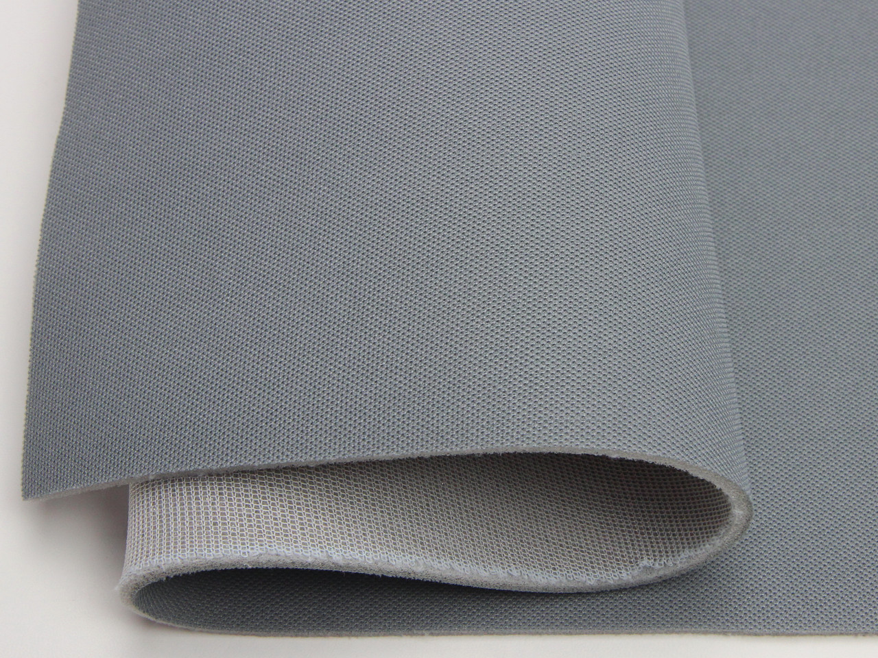 Авто ткань для потолка, серая с холодным оттенком (текстура) RASEL 38, на поролоне 4мм с сеткой, ширина 1.70м (Турция) детальная фотка