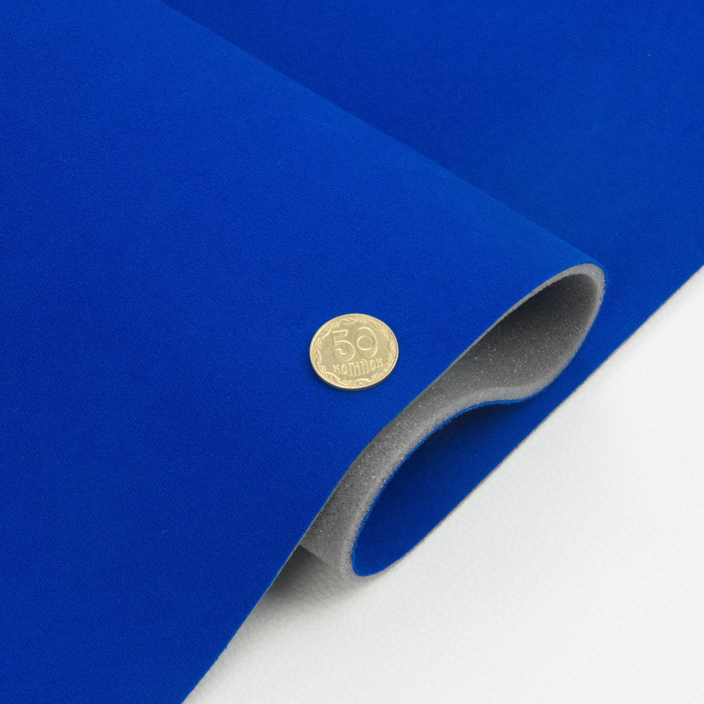 Автовелюр стельовий Venus 10301/4, яскраво синій, на поролоні 4мм, ширина 1.5 м (Туреччина) детальна фотка