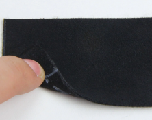 Автоткань Алькантара (Alcantara) цвет черный 01-127 с тканевой подкладкой, ширина 1,42м анонс фото