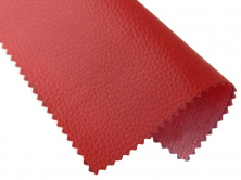Шкірвініл "DOLLARO" меблевий напівглянець червоний, для перетяжки м'якого куточка, дивана, стільців, ширина 1.4м анонс фото