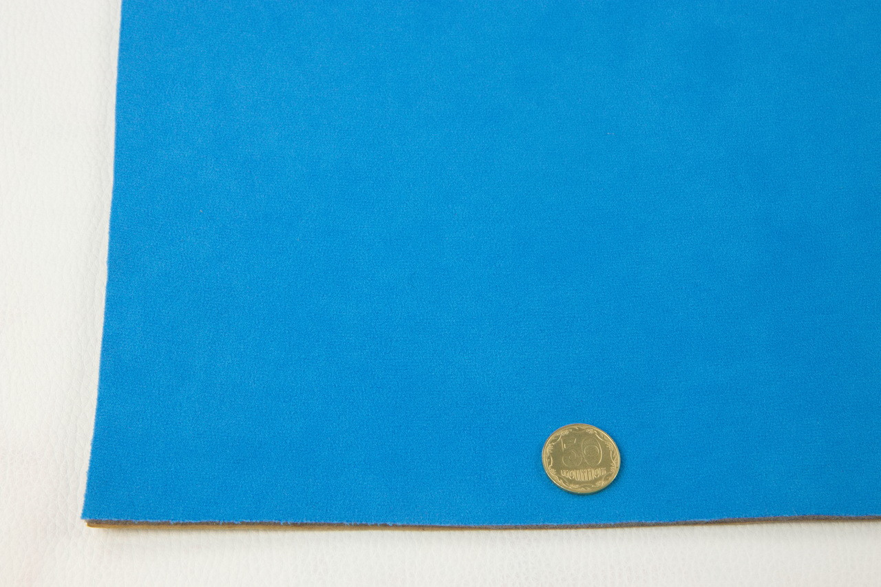 Автовелюр самоклейка Venus 10201/4, цвет голубой, на поролоне 4мм, лист (Турция) детальная фотка