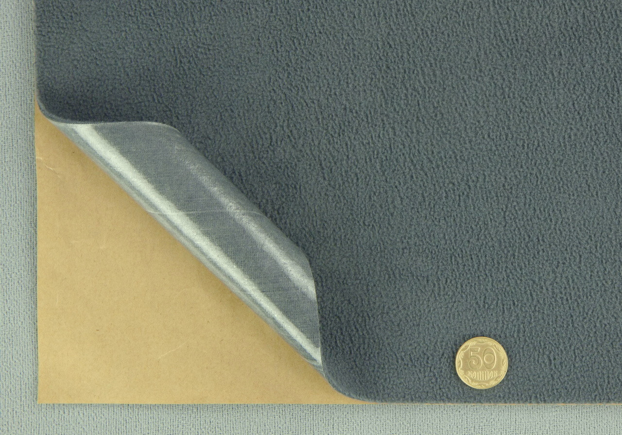 Карпет велюровий Standart темно-сірий для авто самоклейка, (лист), товщина 2мм, щільність 220г/м2 анонс фото