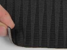 Тканина для сидінь автомобіля, колір чорний, на поролоні і сітці (для центральної частини) товщина 3мм анонс фото
