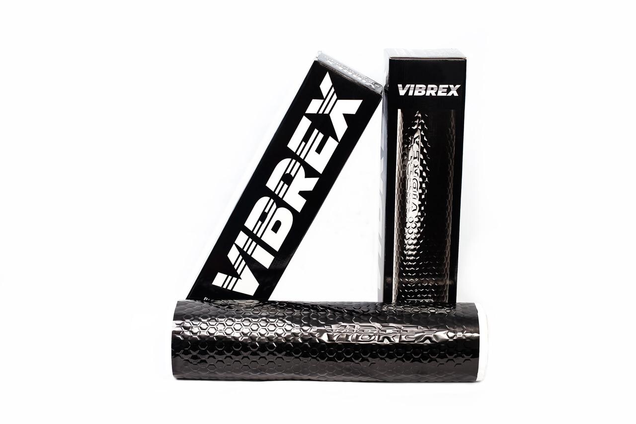 Виброизоляция премиум класса Vibrex Black Label 2mm на фольге 100мкм (рулон 50x400cm 2м²) Украина детальная фотка