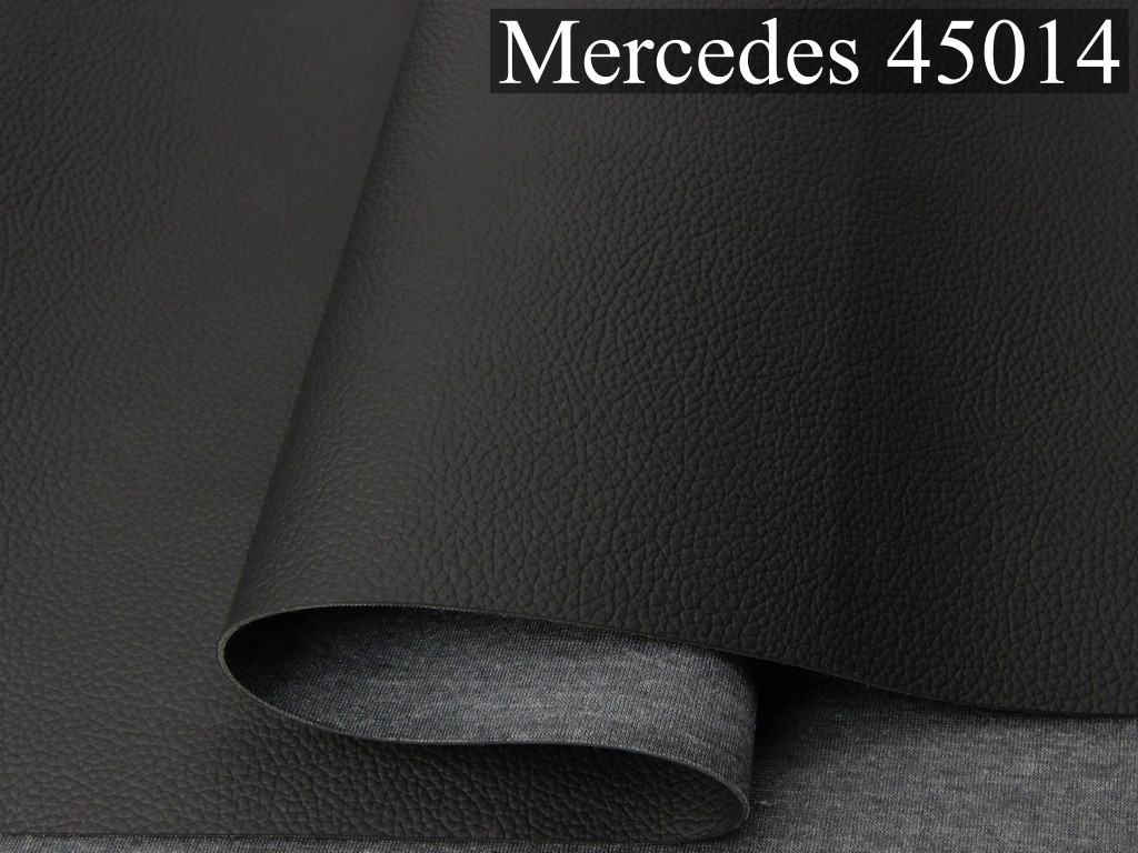 Автомобильный кожзам Mercedes 45014 черный, на тканевой основе (ширина 1,40м) Турция детальная фотка