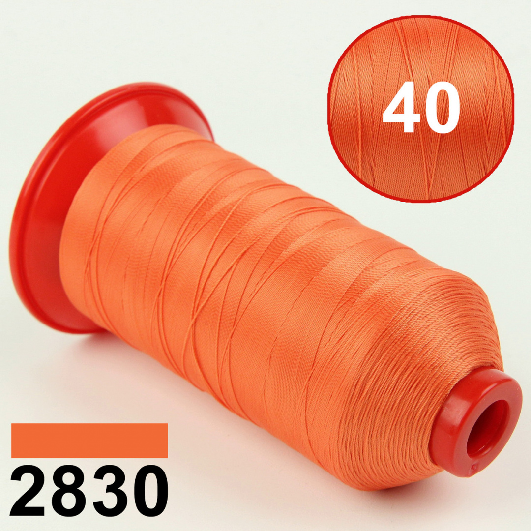 Нитка POLYART (ПоліАРТ) N40 колір 2830 помаранчевий, довжина 3000м детальна фотка