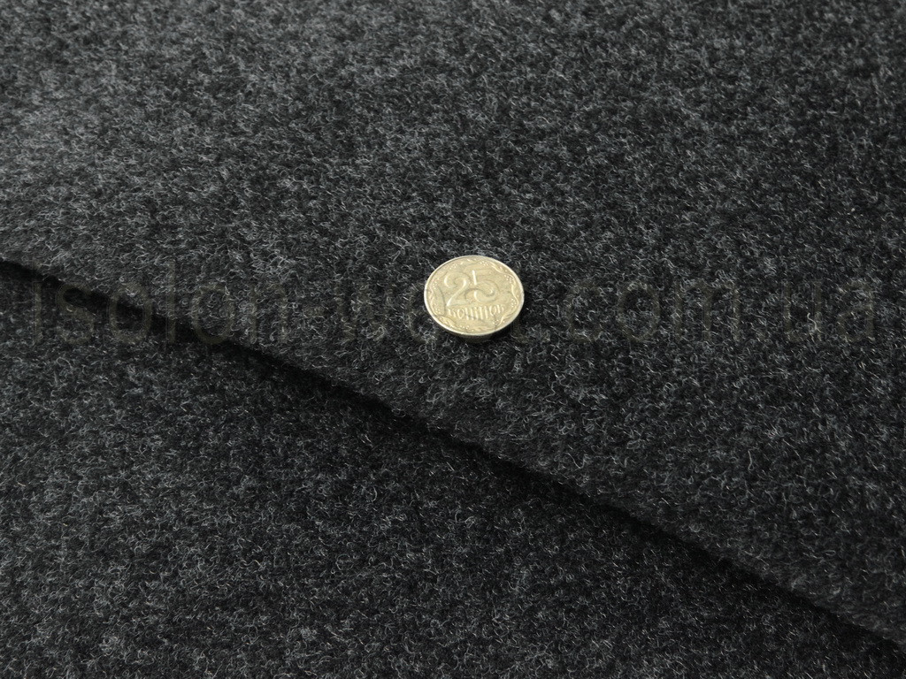 Автоковролин тягучий (Польша), черно-серый (графит) ширина 1,7м., ковролин для авто детальная фотка
