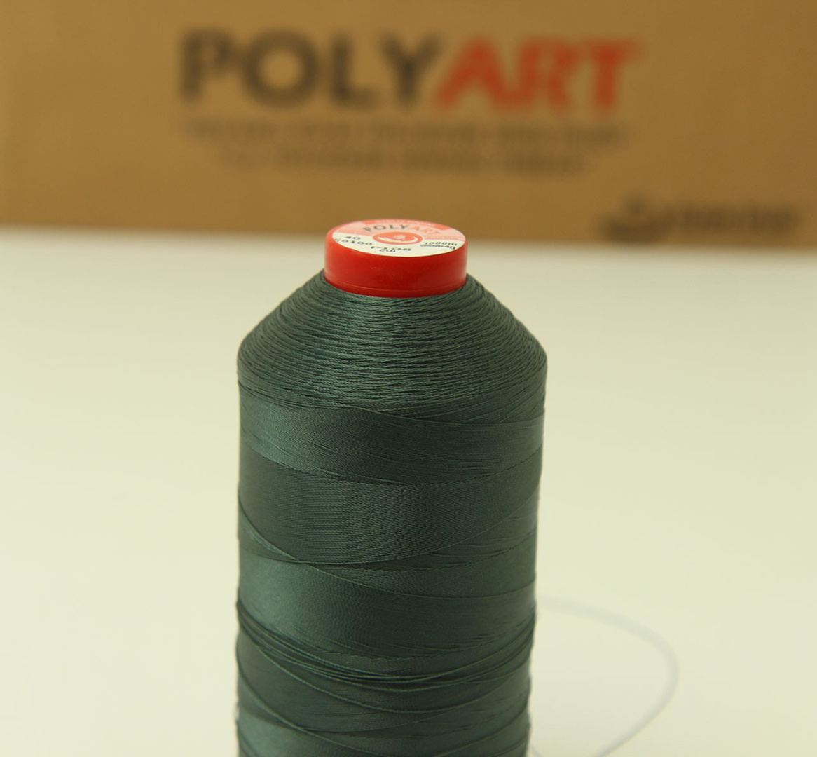 Нить POLYART(ПОЛИАРТ) N30 цвет P108 темно-зеленый, 3000м детальная фотка