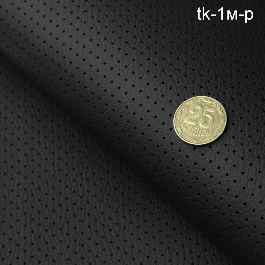 Термовинил перфорированный черный матовый TK-1mp для перетяжки руля, дверных карт, панелей на каучуковой основе ( tk-1m-p) детальная фотка