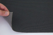 Автотканина для центру сидінь (чорний з сірими нитками TSC-6315), поролон та сітка, товщина 3мм, ширина 180см анонс фото