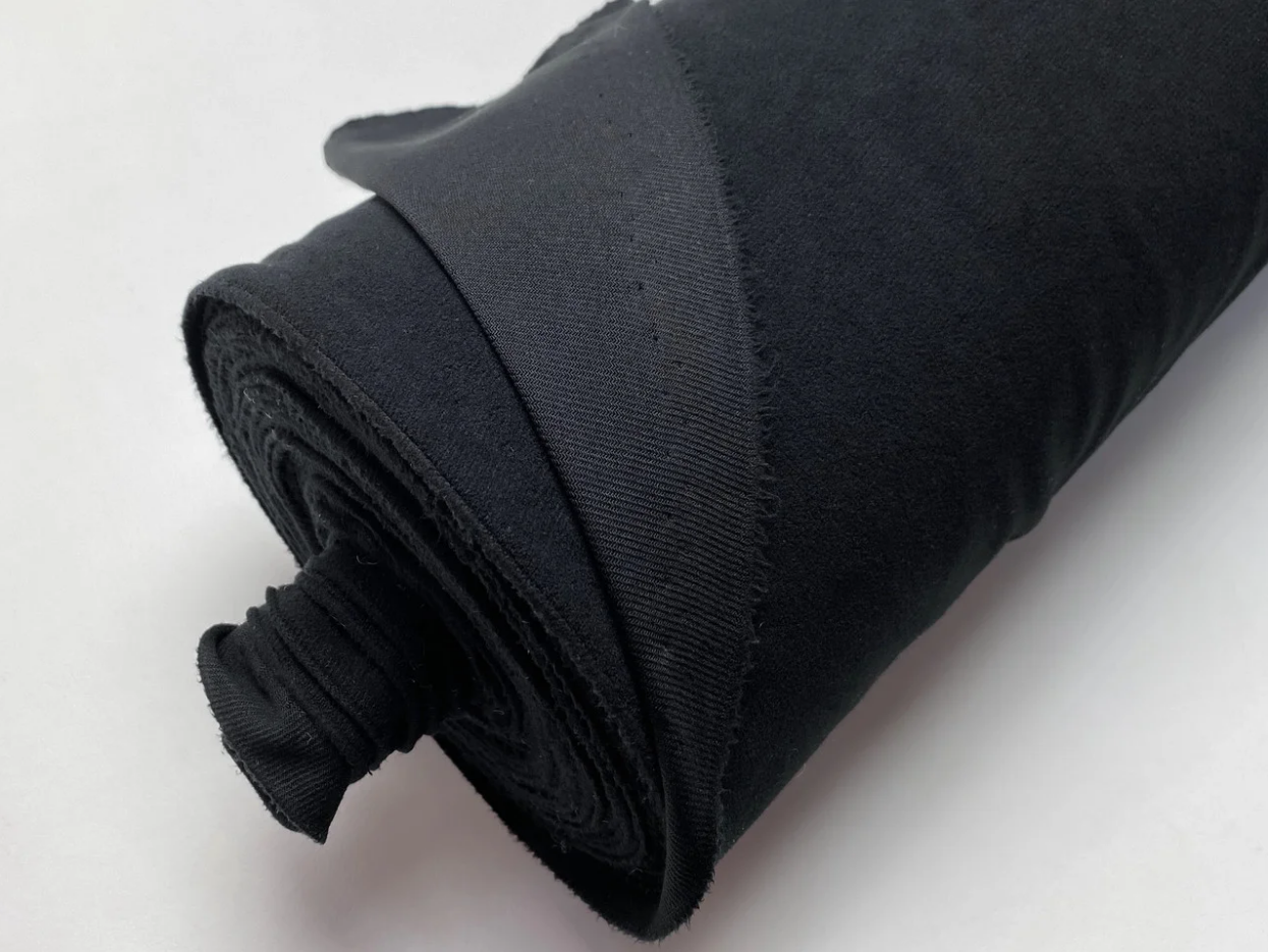 Ткань потолочная велюр черный (Micro black без основы) для перетяжки пластиковых деталей, ширина 1.70м детальная фотка