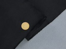 Ткань потолочная велюр черный (LIRA-17020 без основы) для перетяжки пластиковых деталей, ширина 1.55м анонс фото