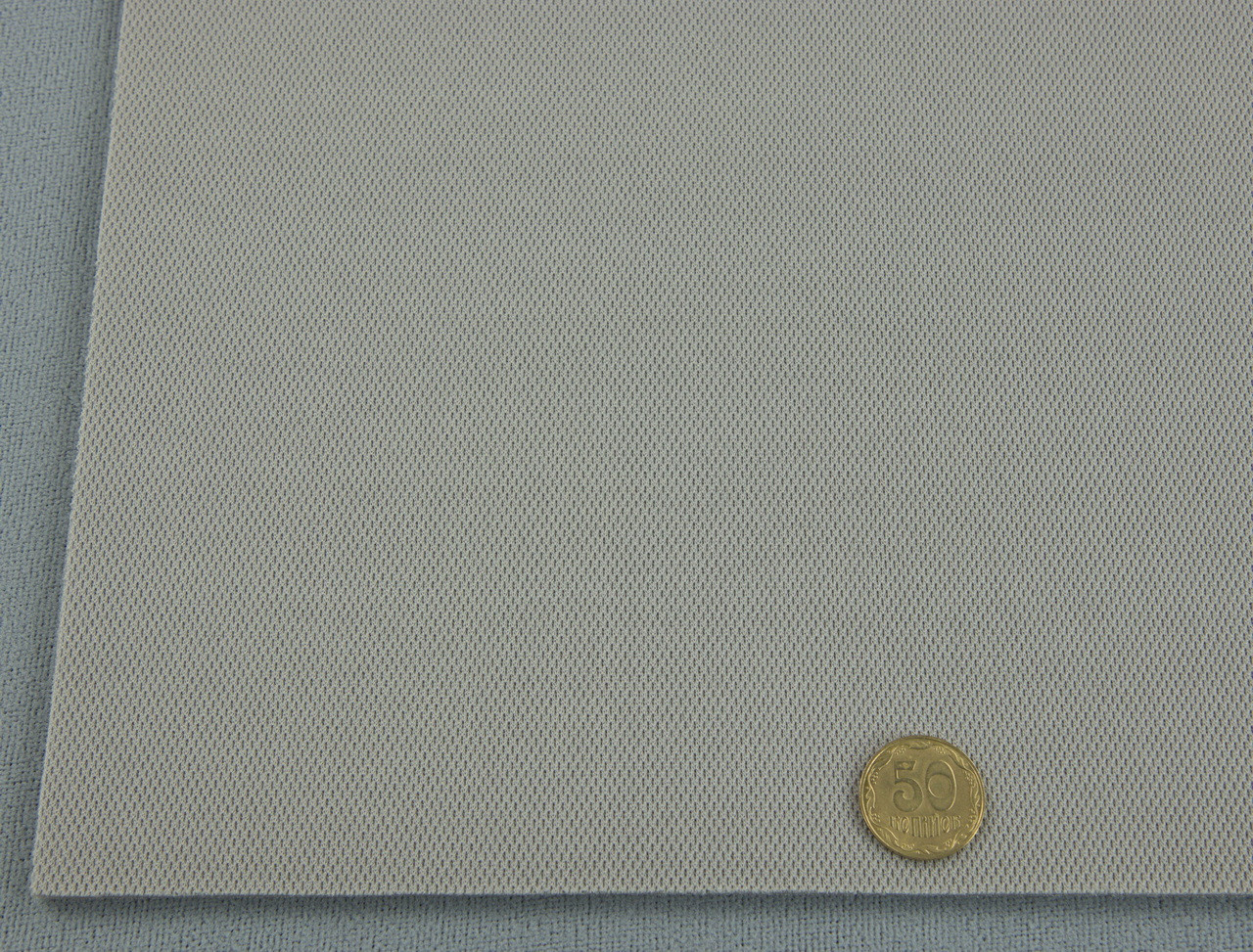 Автоткань потолочная Puntos P-84, цвет серый, на поролоне, толщина 4мм, ширина 170см, Турция детальная фотка