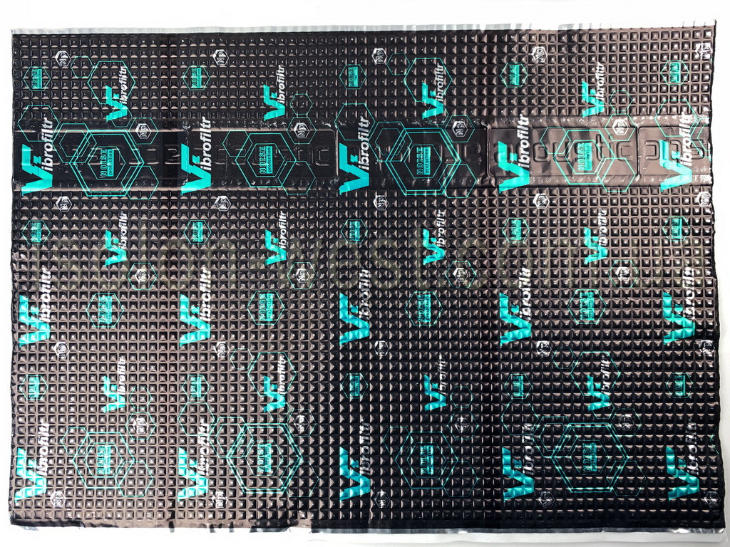 Шумоізоляція Віброфільтр ВФ100-3,0мм (50х70см) упаковка 15 листів детальна фотка