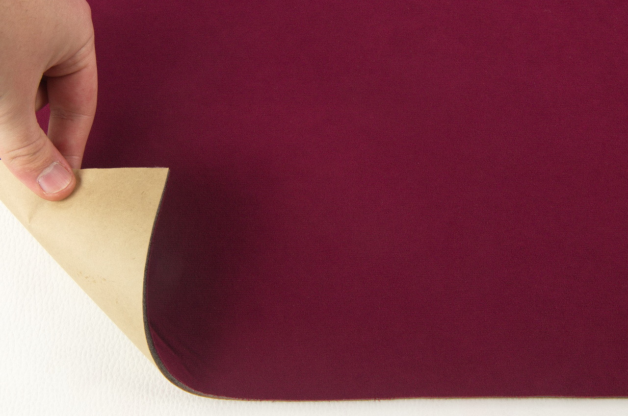 Автовелюр самоклейка Venus, колір марун (темно-бордовий), на поролоні товщина 4мм, лист 72х100см, Туреччина