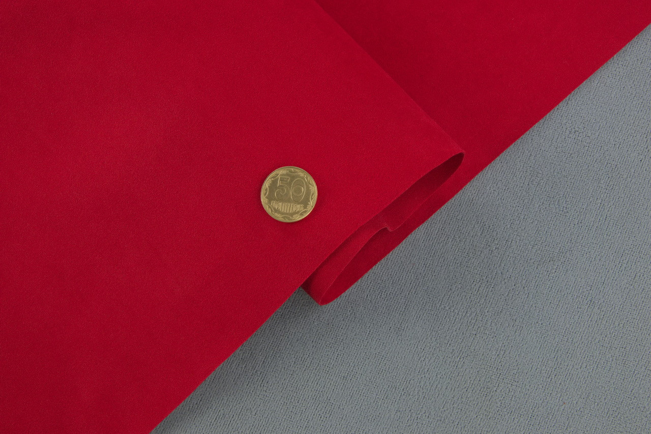 Автовелюр Dinamika 09 колір червоний, на тканинній основі, ширина 148 см детальна фотка