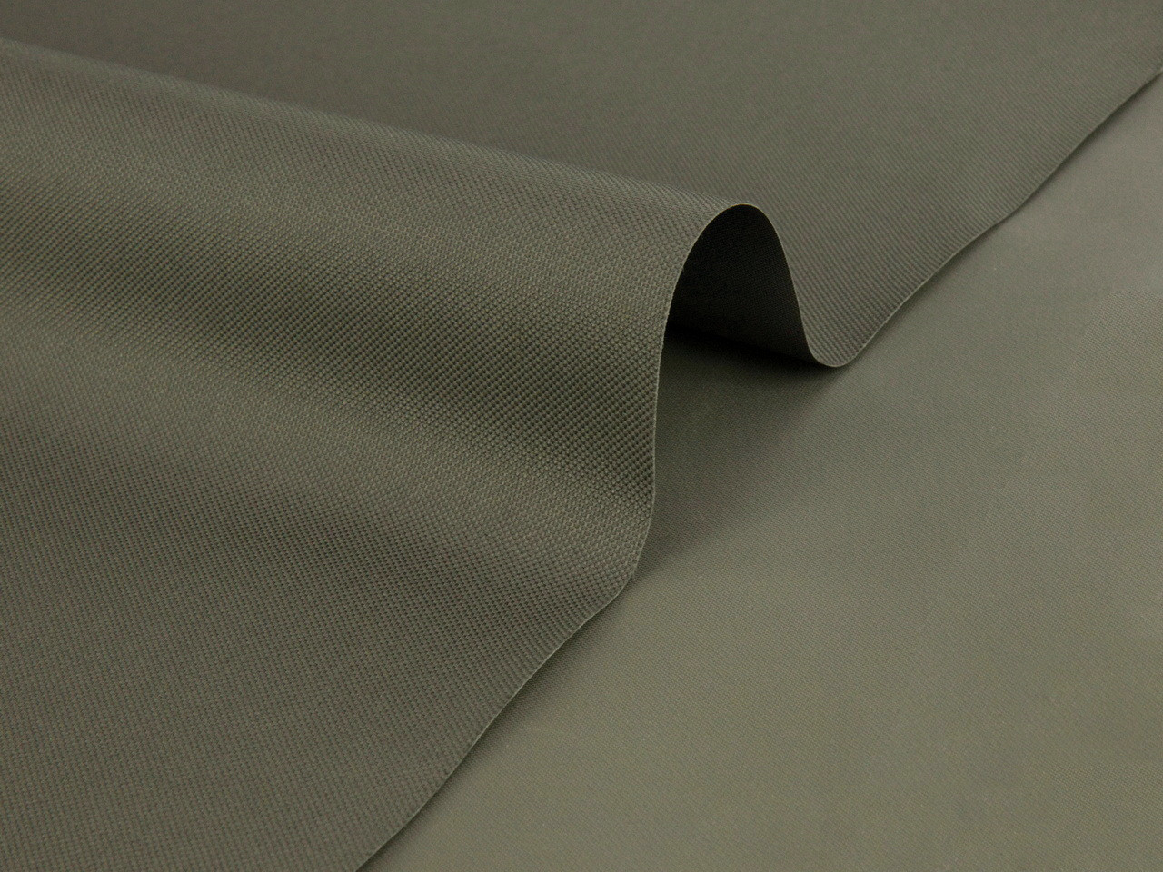 Ткань нейлоновая Oxford Olive-ПВХ (490гр/м2), на ПВХ основе, ширина 150см детальная фотка