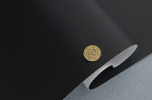 Автомобильный кожзам MT-57 черный, на тканевой основе, ширина 163 см анонс фото