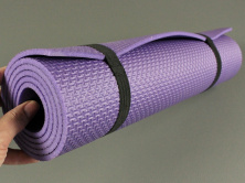 Коврик для фитнеса и йоги Аэробика 8 фиолетовый, размер 148x50см., толщина 8мм анонс фото