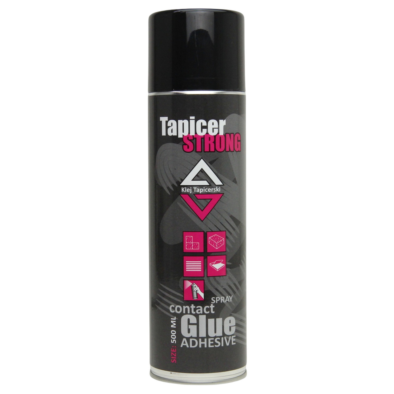 Аерозольний клей Tapicer Glue Strong (до 60°C) для тканини, килимів, гуми, до металу, бетону, Польща 500мл детальна фотка