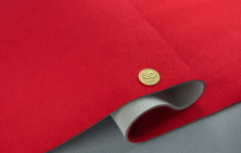 Автомобильная ткань Антара ярко-красная, на поролоне и сетке, толщина 4мм, ширина 145см, Турция анонс фото