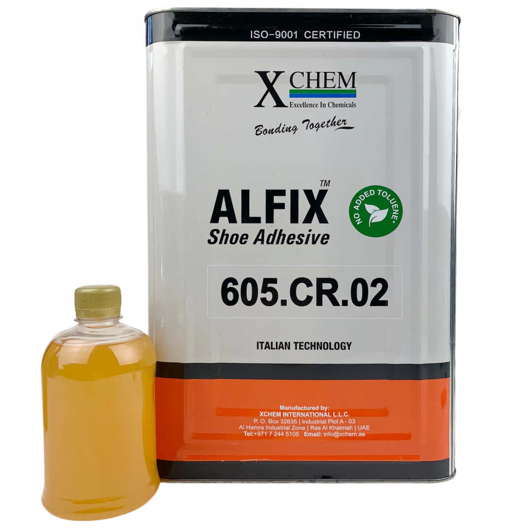 Клей контактный Alfix 605 (полихлоропреновый), для проклейки тканей, ковролина, кожзама, Италия детальная фотка