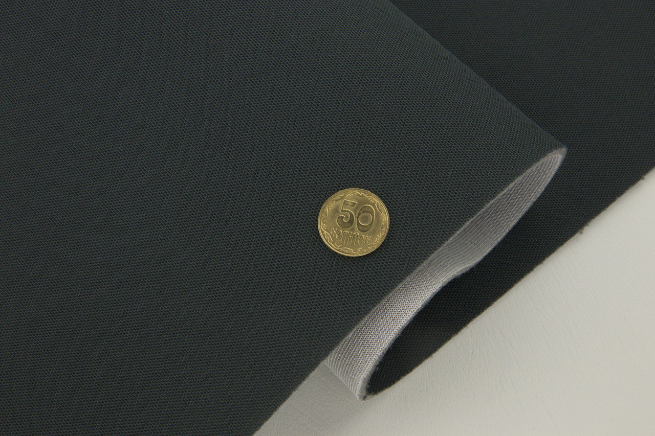 Ткань авто потолочная графит (текстура сетка) Lacosta 16111, на поролоне 3 мм с сеткой, ширина 1.70м (Турция) детальная фотка