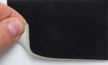 Автотканина оригінальна для боків сидінь (чорна BHBL), основа на поролоні, товщина 4 мм, ширина 140см анонс фото