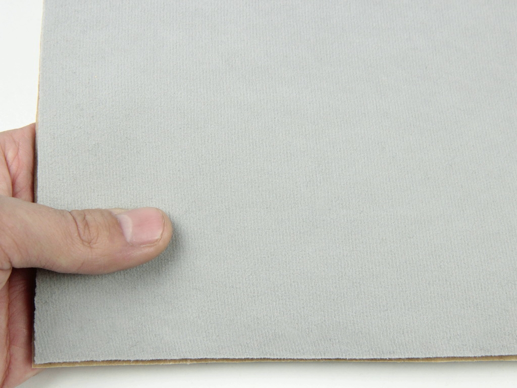 Автовелюр самоклейка светло-серый 16807 на поролоне и сетке, Турция (лист) детальная фотка