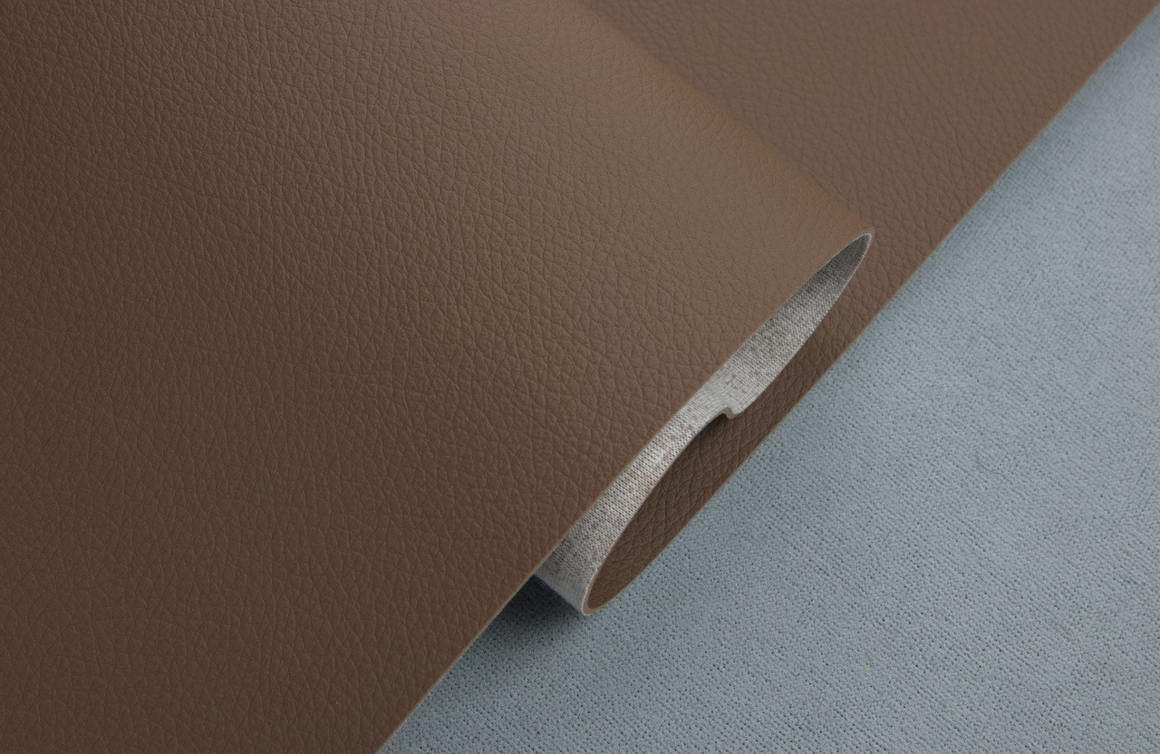 Автомобильный кожзам BMW 9373 коричневой, на тканевой основе (ширина 1,40м) Турция детальная фотка