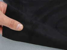 Тканина для стелі велюр чорний (MK2412 без основи) для перетяжки пластикових деталей, ширина 1.6м анонс фото
