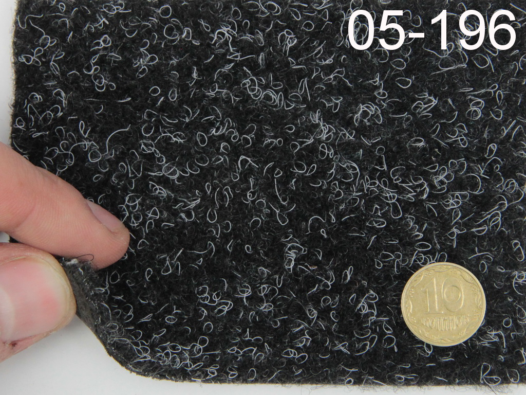Автомобильный ковролин на резиновой основе, серо-черный, ширина 2.0м., Бельгия детальная фотка