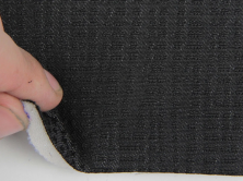 Тканина для сидінь автомобіля, колір чорний, на поролоні і сітці (для центральної частини) товщина 7мм анонс фото