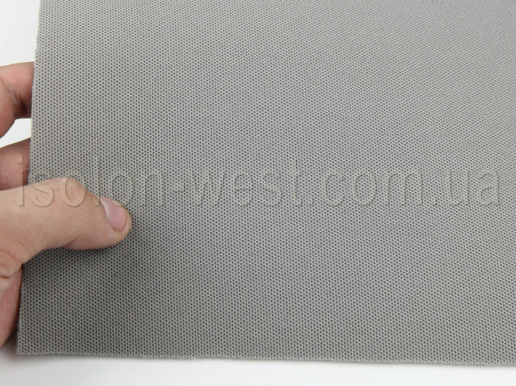 Тканина авто стельова сіра (текстура сітка) Lacosta 16122, на поролоні 3 мм з сіткою, ширина 1.30м (Туреччина) детальна фотка