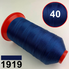 Нить POLYART(ПОЛИАРТ) N40 цвет 1919 темно-синий, для пошив чехлов на автомобильные сидения и руль, 3000м анонс фото