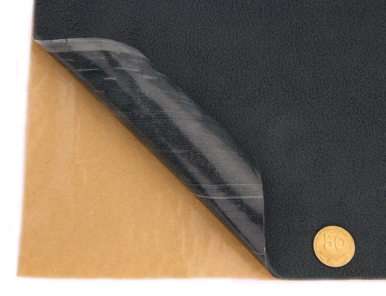 Карпет велюровий темно-сірий для авто самоклейка, (лист), товщина 2 мм анонс фото