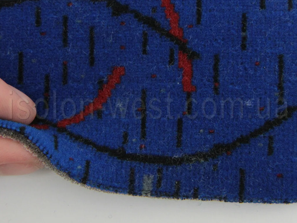 Автовелюр кольоровий Jack 30.01.10.78. на поролоні і сітці, синій (тягучий), Польща детальна фотка