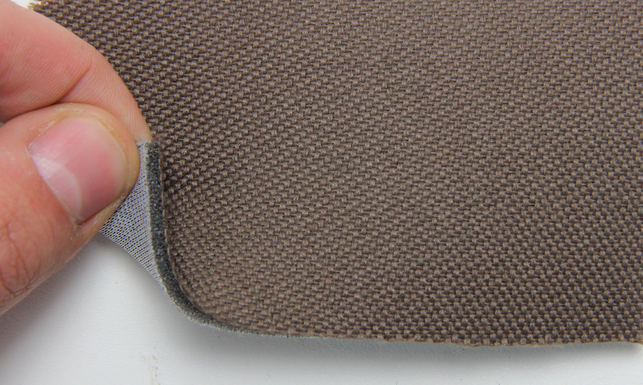 Автоткань оригинальная для боков сидений (коричневой 7413/2), основа на поролоне, толщина 3мм, ширина 140см детальная фотка