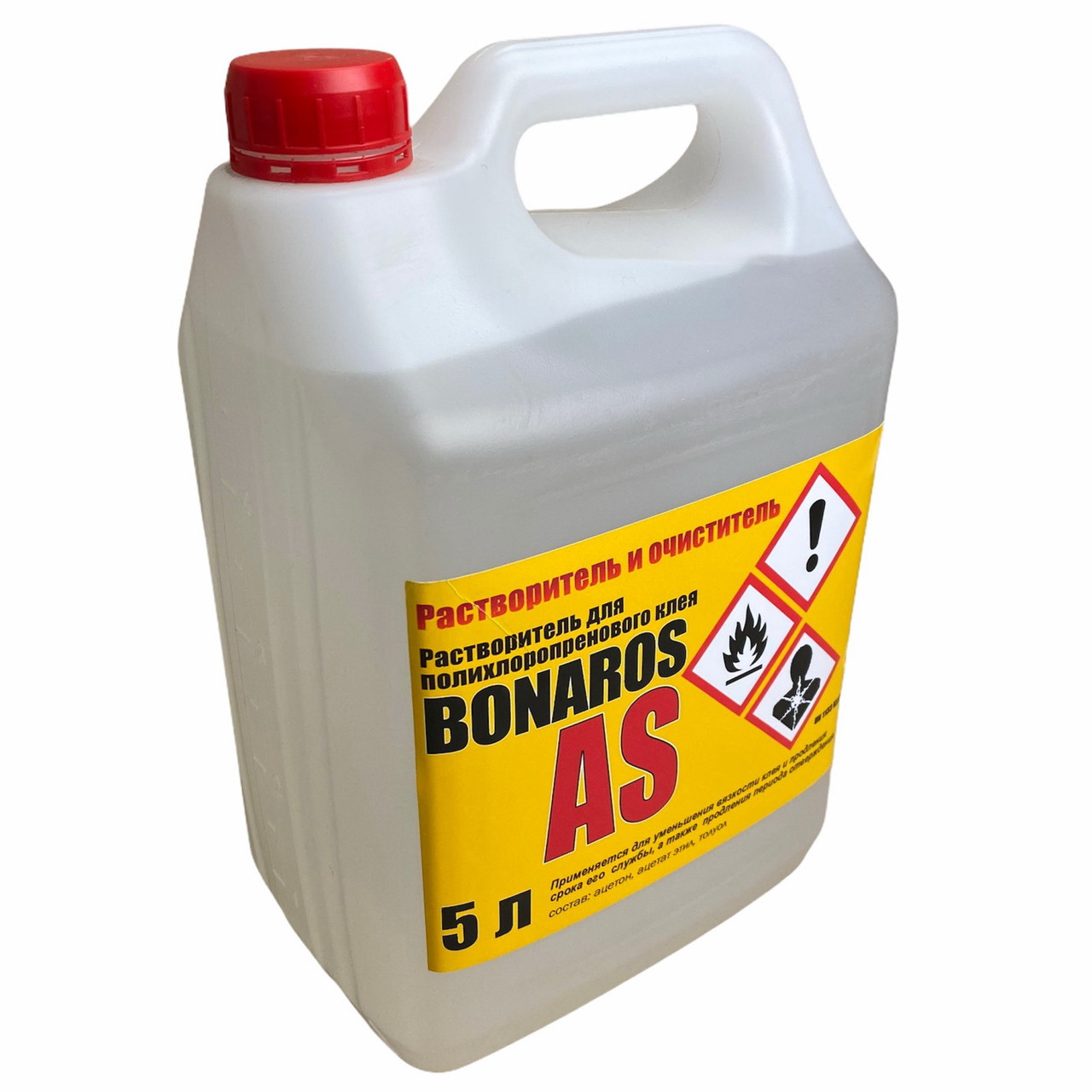 Розчинник і очисник BONAROS AS призначений для розведення поліхлоропренових клеїв, 5л