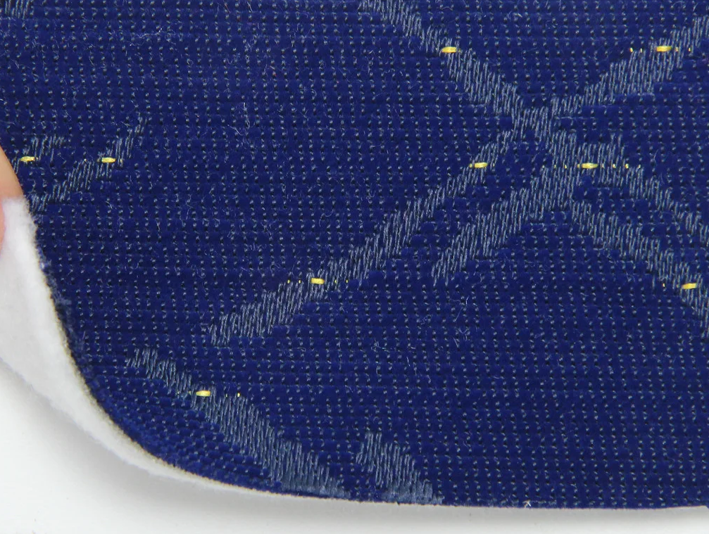 Автотканина оригінальна для центру сидінь (синя 7629/1), основа на повсті, товщина 3 мм, ширина 140см детальна фотка