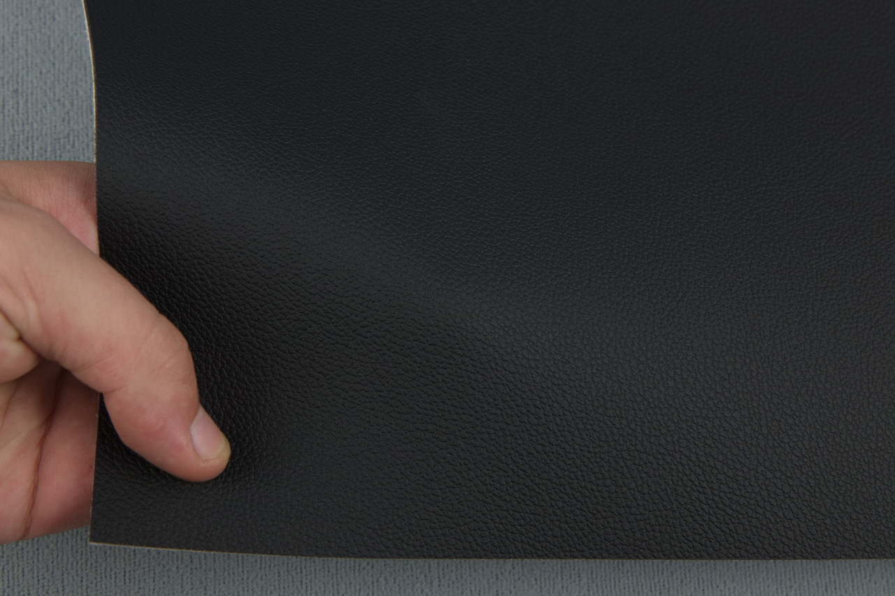 Автомобільний шкірозамінник чорний 2016-MT на поролоні 1мм і сітці, ширина 152см детальна фотка